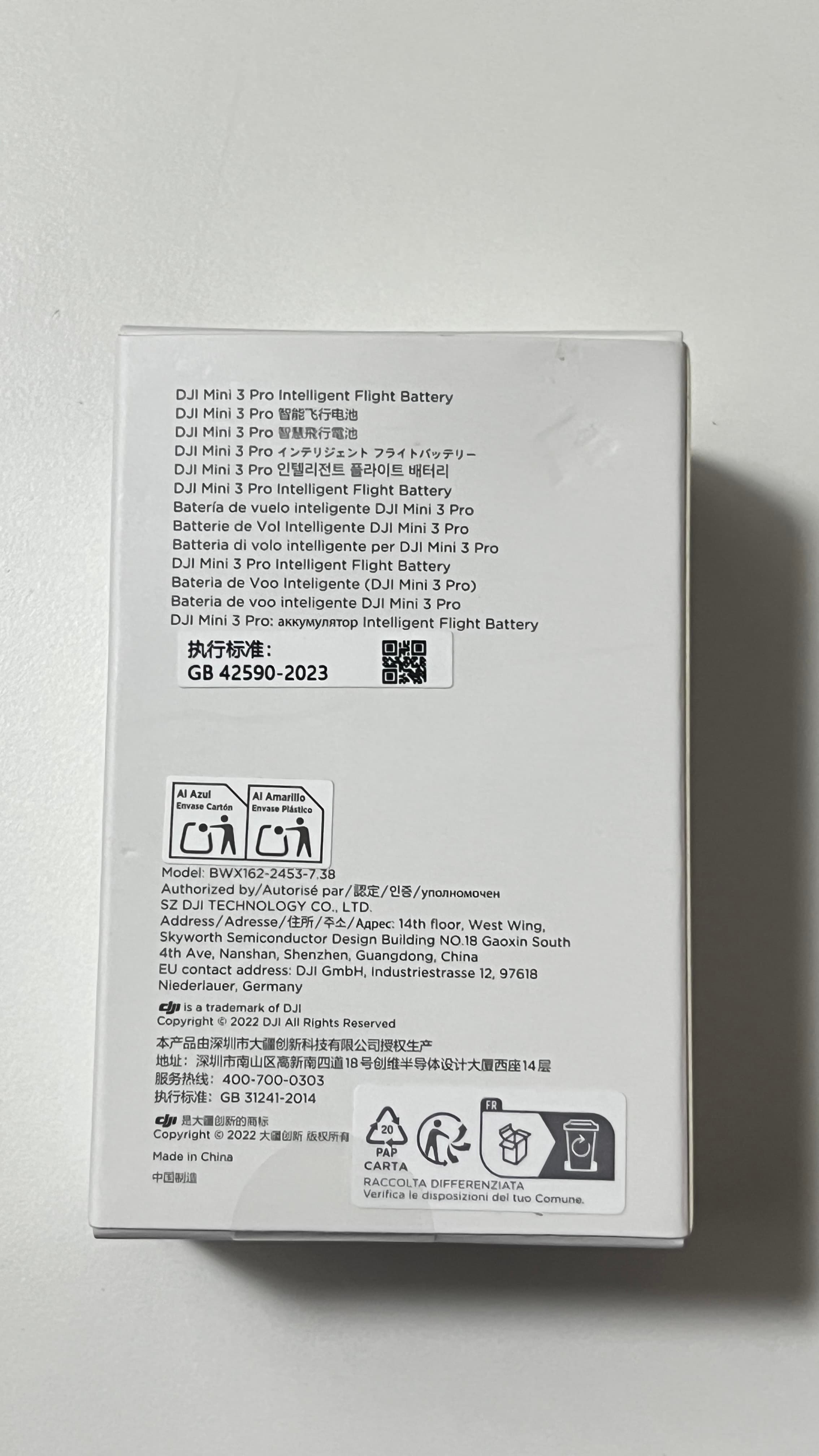 Bateria Mini 3, 3 Pro, 4 Pro Nova